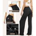 thumbnail image 3 of Gleelaud Women's High Waist Wide Leg Lounge Pants, Soft Stretch Drawstring Casual Yoga Pants with Side Pockets, 3 of 9