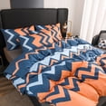thumbnail image 2 of 3pcs Colorful Striped Print Reversible Print Duvet Cover King Queen Bedding Set Geometry Quilt Cover Polyester Comforter Cover, 2 of 7