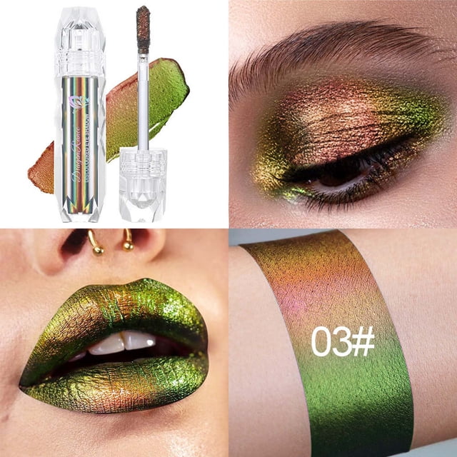 Dvkptbk eye shadow Optical Bright Liquid Eye Color Diamond Glitter Powder European and Makeup Three Change Liquid 3ml