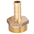 thumbnail image 4 of 2pcs G3/4 Male Thread Barb Connector Brass Pipe Fitting Connector for Gas Liquid10mm, 4 of 8
