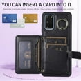 thumbnail image 3 of Phone Case for Samsung Galaxy S20 5G 6.2 inch Wallet Cover with Screen Protector and Ring Stand Credit Card Holder Slot Crossbody Strap Lanyard Leather Cell S 20 20S UW S2O G5 Women Girls Men Black, 3 of 13