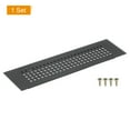 thumbnail image 3 of Uxcell Air Vents Cover, 1Pcs 500 x 50mm Aluminum Alloy Rectangle Air Return Vent Cover with Screw, Ventilation Grille Decorative Covers for Door Cupboard Wardrobe Shoes Cabinet (Black), 3 of 7