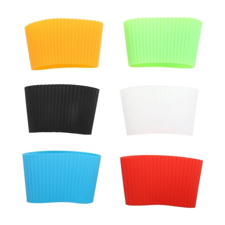 

6Pcs Glass Cup Heat Insulation Silicone Cover Simple Silicone Sports Cup Cover