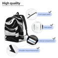 thumbnail image 4 of Vsdgher Abstract Black White Swirls Print Canvas Backpack Travel Rucksack Unisex Knapsack 15.7/17.7Inch Laptop Backpack for Work,College -Small, 4 of 5