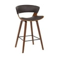 thumbnail image 2 of Jagger Modern 26" Wood and Black Faux Leather Counter Height Barstool, 2 of 7