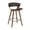Black and Walnut, variant on Jagger Modern 26" Black Wood and Gray Faux Leather Counter Height Barstool