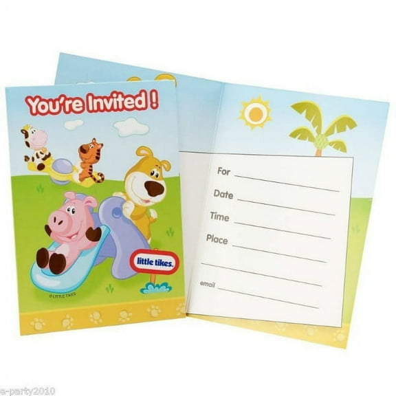 Little Tikes Party Invitations with Envelopes, 8 Count