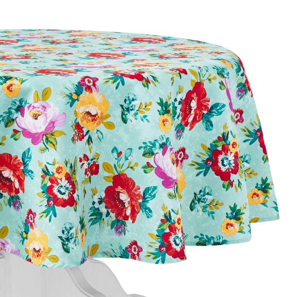 The Pioneer Woman Sweet Romance Round Fabric Tablecloth, 70" Walmart