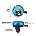thumbnail image 3 of WIRESTER Blue Bicycle Bell Aluminum Alloy Mini Bike Bell With Ring Horn Accessories for Adults Men Women Kids Girls and Boys -Black White Tuxedo Cat On Shelduck Blue, 3 of 7
