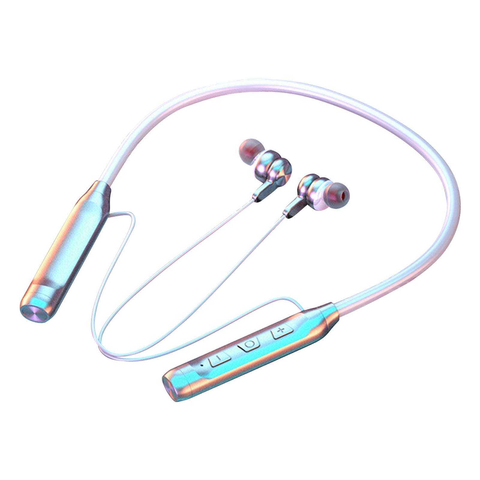 Wireless Earbuds, Bluetooth 5.3 Headphones Bass Stereo, Ear Buds with Noise Cancelling Mic LED Display, IP7 Waterproof in Ear Earphones, 36H Playtime for Laptop Pad Phones Sports Workout(Silver)