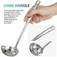thumbnail image 5 of WEUVEB Stainless Steel Soup Ladle with Pouring Spout Long Handle for Kitchen Serving, 5 of 8