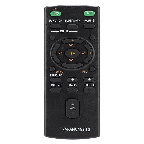 Mando A Distancia De Repuesto Rm-Anu192 Para Barra De Sonido Sony Sact60Bt Htct60Bt Sswct60 Inevent EL008091-00