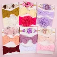 thumbnail image 3 of Diademas de bebé de flores de punto de Cable para niña, elástico turbante, bandas para el cabello infantiles, envoltura para la cabeza de nailon para recién nacido, 3 of 5