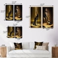 thumbnail image 4 of Designart "Champagne-Tinged Golden High Heel II" Fashion Framed Wall Art Set Of 2 - Gold Fashion Gallery Wall Frame Set For Home Decor, 4 of 7