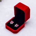 thumbnail image 2 of Opvise Velvet Engagement Wedding Earring Ring Pendant Jewelry Display Box Gift Case, 2 of 8