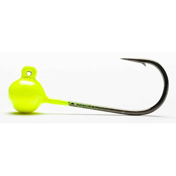 Mustad PSH833-1/4-CH-4 Jig Head UV Chartreuse 1/4oz - PSH833-1/4-CH-4