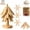 Log-a, variant on Walnut Wood Tree Trivet Set, Natural Tree Trivet Set - 4 Wooden Trivets & 1 Stand Like a Christmas, Foldable Kitchen Wooden,for Hotdishes Pot Bowl Teapot Hot Pot Holder (Walnut-a)