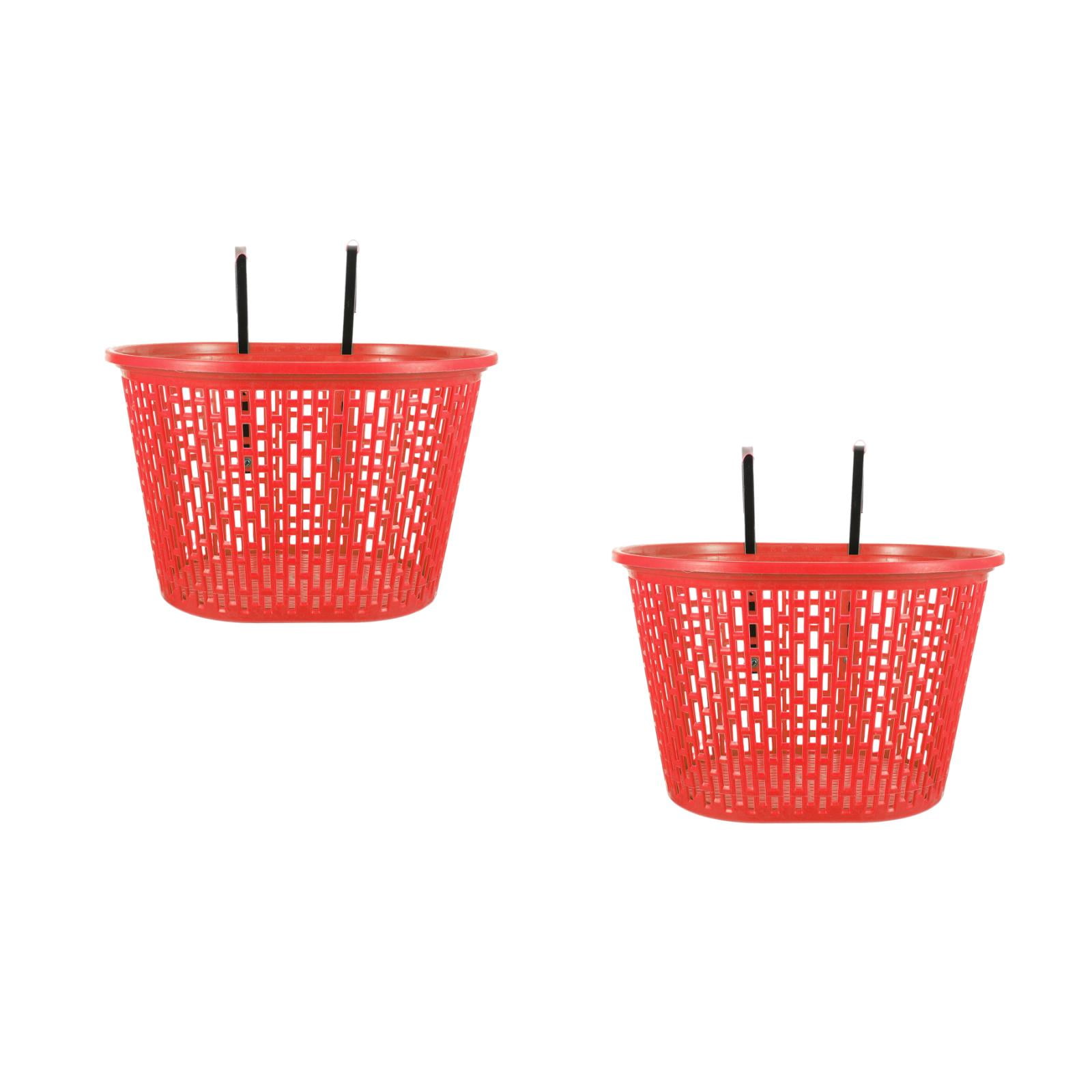 TAILTOSS  Bike Basket for Outdoor - Dark Red, Smooth Surface, 2Pcs