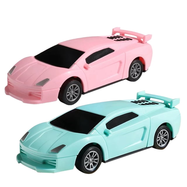 Coche de carreras para niños con retroceso, coche deformado, montaje DIY, juguete de otoño
