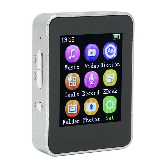 T7, Lossless Sound Indulgent Music Player Multi Function MP4 Player For Studying Black,Silver