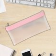 thumbnail image 4 of Pencil Bags with Zipper, Simples Frosted Semi Transparent Thickened Pencil Case for Student Exams Portable Stationery Bag Large Capacity Stationery Box Back to College, 4 of 9