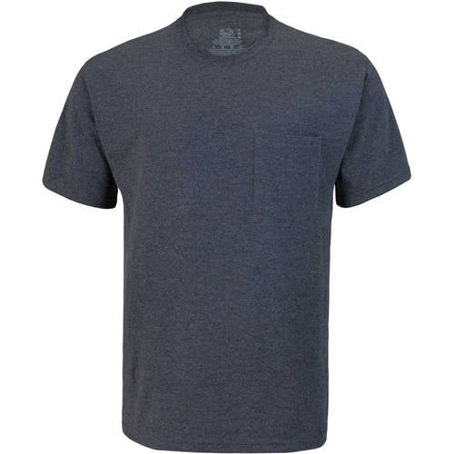 Fruit of the Loom NEW! Platinum Men?s Short Sleeve Crew Pocket Tshirt