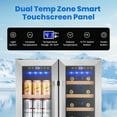 thumbnail image 4 of COLOZO Wine Beverage Refrigerator, 24 inch Freestanding Dual Zone Wine Fridge Cooler for Home Office, 4 of 9