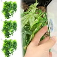 thumbnail image 2 of 30/40/50cm Aquarium Reptile Fish Tank Artificial Fake Hanging Leaf Plant Decor, 2 of 8