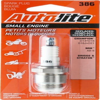 Autolite Small Engine Spark Plug, 386 for Select Construction, Farm and Power Equipment
