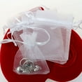 thumbnail image 2 of 50 Pcs Pure Color Organza Wedding Drawable Pouch Jewelry Package Gift Bag, 2 of 5