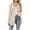 Beige, variant on Women's Fashion Vertical Stripe Solid Color Casual Long Sleeve Button Down Cardigan Knitted Wool Coat Long Cardigan Sweaters for Women Pink,S
