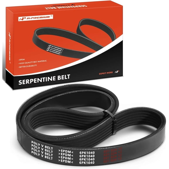 A-Premium 40.93 Inch Engine Serpentine Drive Belt Compatible with Toyota, Nissan, Lexus, Ford, Volvo, Infiniti, Isuzu, Mercury, Freightliner Cars - Camry 2002-2006, Sienna, Avalon, Sentra, NX, Ranger