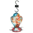 thumbnail image 6 of 30ozGlass Hummingbird Feeder Pet Bird Feeder Courtyard Outdoor Drinking Fountain Hand Blown Glass Hanging Feeding Station Food Container, 6 of 11