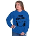 thumbnail image 4 of Split Happens Bowling League Nerd Sweatshirt for Men or Women Brisco Brands S, 4 of 6