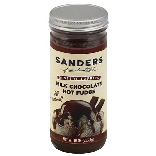 Sanders Milk Chocolate Hot Fudge Dessert Topping, 10 oz, (Pack of 6