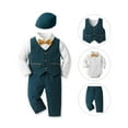 thumbnail image 2 of Caqnni Toddler Baby Boy Clothes Fall Winter Clothing Long Sleeve Sweatshirt Pants Set Sweatsuit for 0 6 12 18 24 M 1t 2t 3t 4t 5t 6t Baby Layette Sets(6-12 Months,Navy), 2 of 9