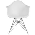 thumbnail image 4 of Flash Furniture 2 Pack Alonza Series White Plastic Chair with Chrome Base, 4 of 13