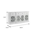 thumbnail image 6 of Walker Edison Traditional Fretwork TV Stand, White, 6 of 11