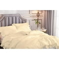 thumbnail image 4 of 1 Piece Luxury Vintage Ruffle Pattern Comforter By D.N.G. BEDDINGS Premium Super Soft, All Season, 800 Thread Count 100% Egyptian Cotton King/California King Size Ivory Color, 4 of 8