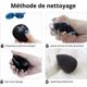thumbnail image 4 of Set de 5 esponjas de maquillaje negras para maquillaje sobre base., 4 of 5