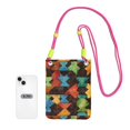 thumbnail image 3 of Multi-Color Cross-Body Handbag 8.27×5.91in Waterproof, Scratch-Resistant And Odor-Free Detachable Shoulder Strap Saddlebrown Colorful Houndstooth Hand-Drawn Sketch_3, 3 of 8