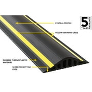 1 ½ High Garage Door Flood Barrier Threshold Kit (163) | Flexible PVC | Complete Kit Includes 3 Adhesives | GaraDry