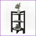 thumbnail image 6 of Space-Saving Black Modern Corner Shelf with 3 Open Shelves for Small Living Rooms, Bedrooms & Offices, 6 of 7
