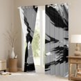 thumbnail image 3 of Homewish Graffiti Splash Blackout Curtains Set of 2 (52x84 Each) For Adults Female Men,Abstract Geometric Stripes Window Curtains,Black Grey White Curtains and Drapes,Ultra Soft Home Decor, 3 of 6