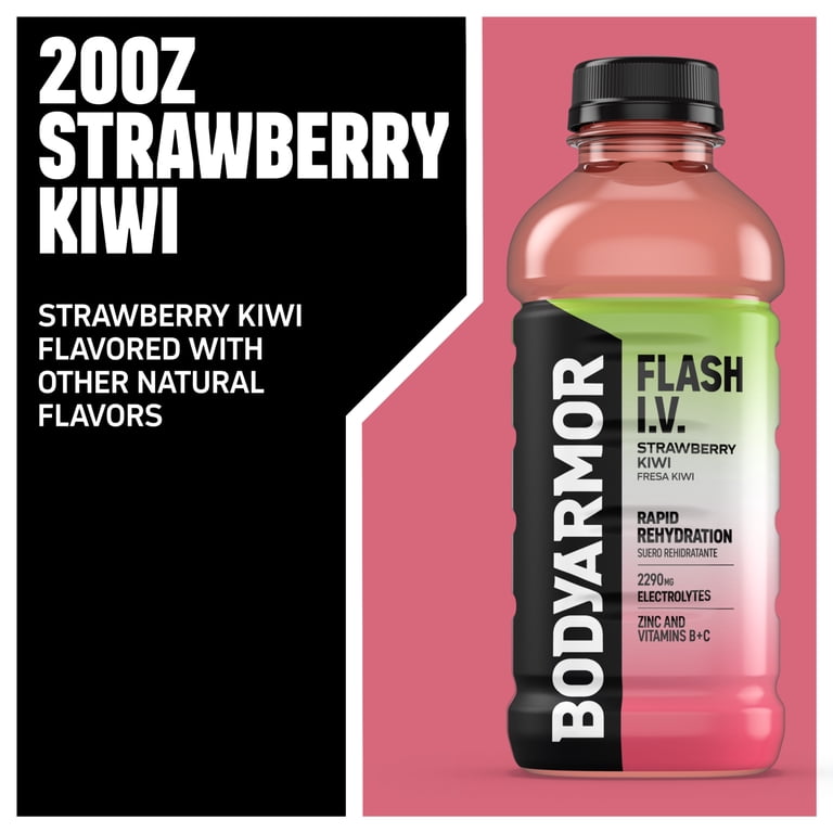 Bodyarmor Flash I.V. Strawberry Kiwi Sports Drink, 20 fl oz, 4 Pack photo 5