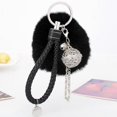 thumbnail image 1 of Elegant plush ball bag charm, key chain, cute handbag charm decoration (8cm) holiday creative gift, 1 of 1