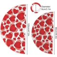 thumbnail image 3 of FMSHPON Valentine's Day Beautiful Red Love Heart Xmas Christmas Tree Skirt Stand Mat for Holiday Party Decoration Indoor Outdoor 48 inches, 3 of 6