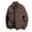 Coffee, variant on Men's Fashion Jacket, Solid Color Windproof Long Sleeve with Zipper Pockets. Hoodless Stand Collar Design for a Sleek and Casual Look, Perfect for Everyday and Outdoor Wear