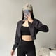 thumbnail image 1 of Abrigo superior Chaqueta corta con doble cremallera para mujer Ropa deportiva informal para yoga Abrigo superior, 1 of 5
