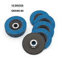 thumbnail image 2 of Juego Disco Bloosom  Lija Laminado Pulido Grano 80 Tipo 29 4 1/2 X 7/8 10pz Azul, 2 of 4
